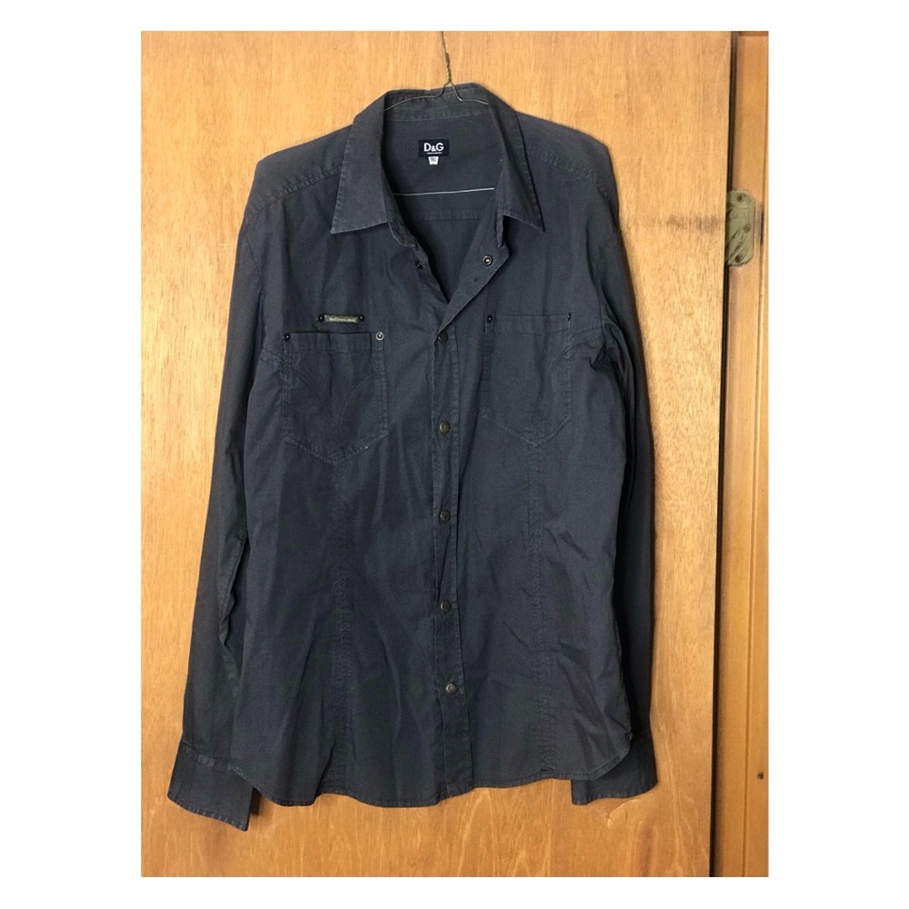 Dolce And Gabbana Gray Dress Shirt